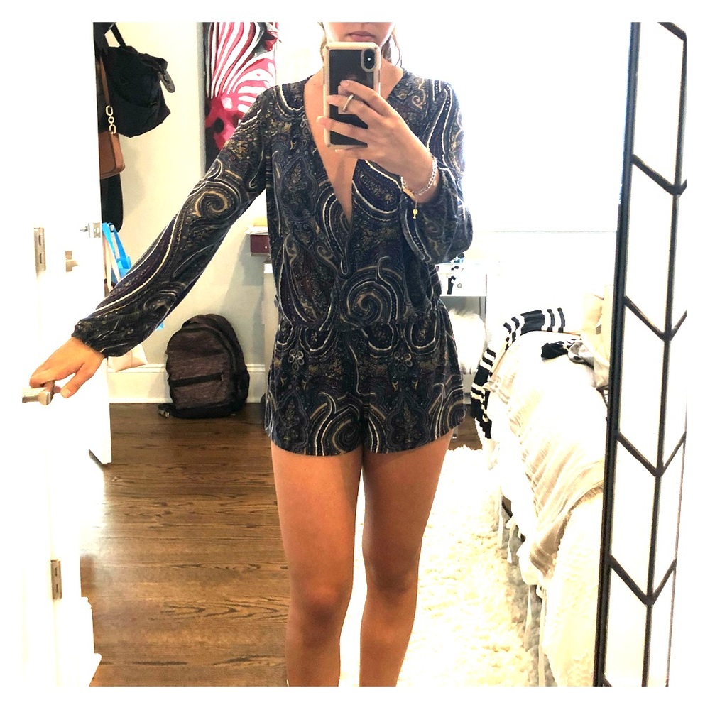 Paisley patterned romper